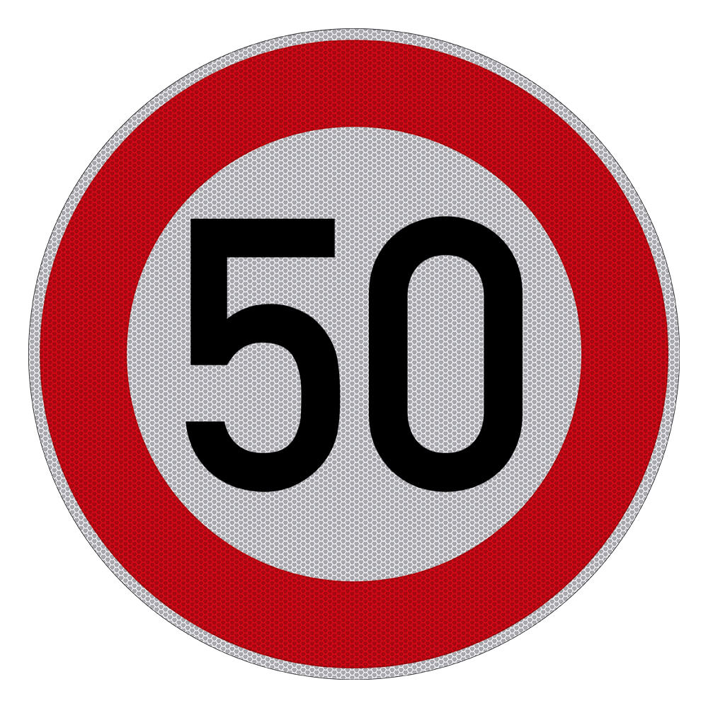 Verkehrszeichen 50 km/h (VZ 274-50)